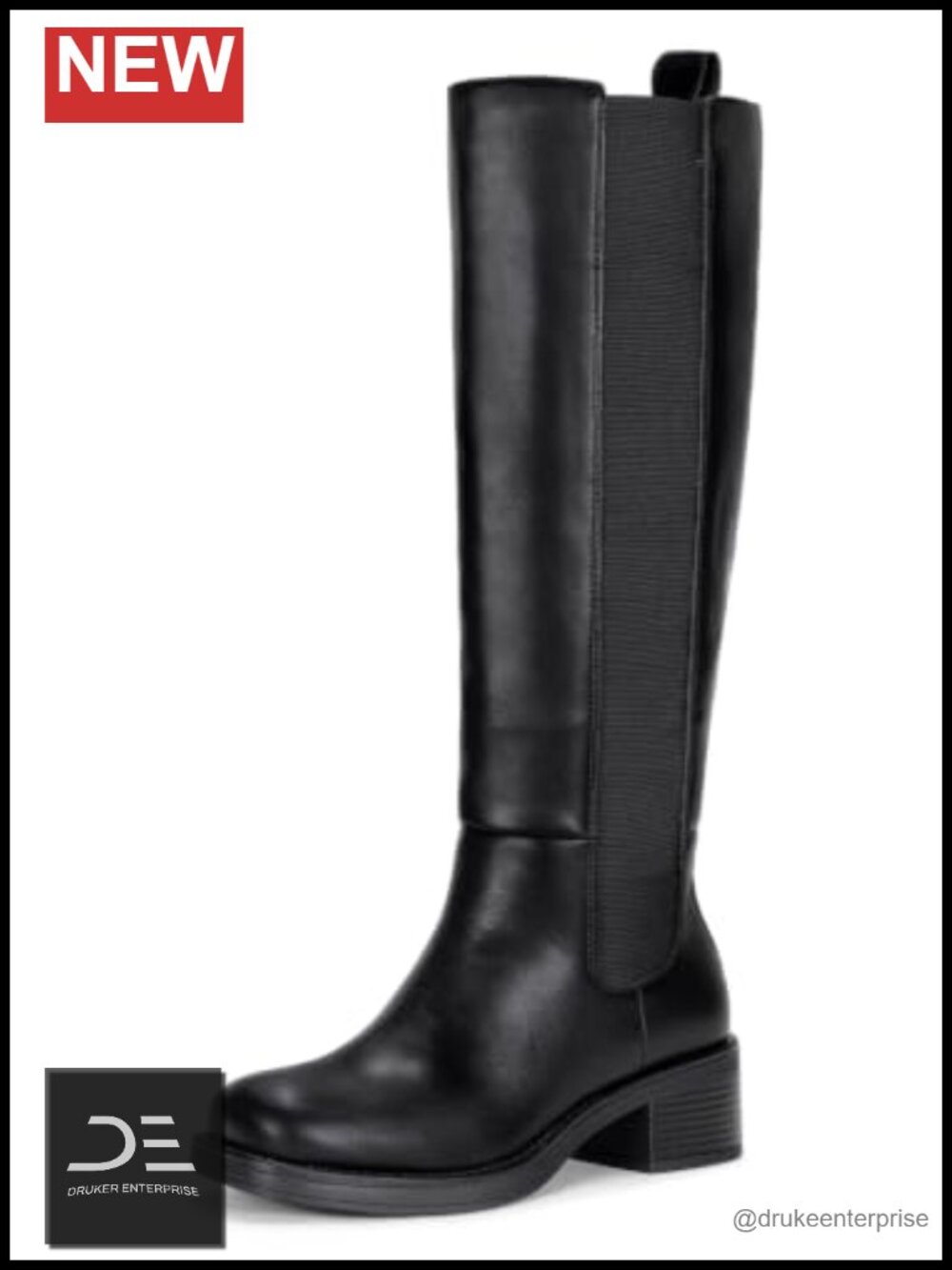 Women's Knee High Boots Round Toe Pull On Tall Riding Boots
